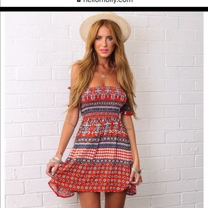 HelloMolly Thief In the Night Dress Red NWOT Sz S